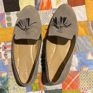 Gray suede loafers 6.5